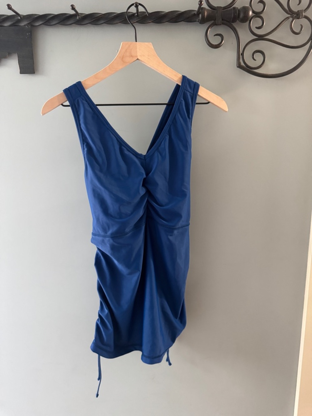 UV Skinz XL Blue V‑Neck Ruched Swim Tankink - Women
